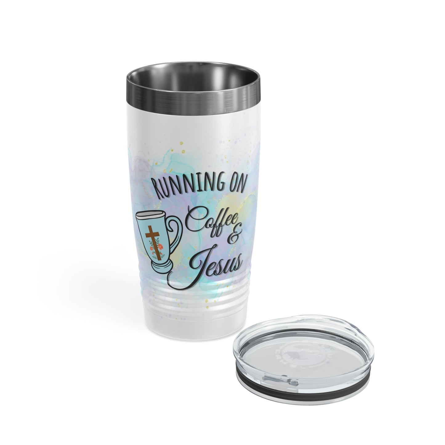 Running on Coffee and Jesus Tumbler, 20oz