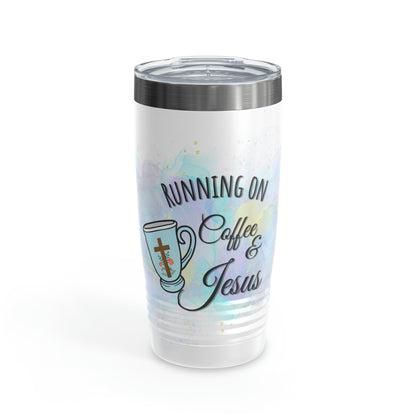 Running on Coffee and Jesus Tumbler, 20oz