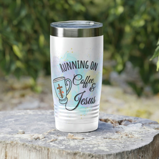 Running on Coffee and Jesus Tumbler, 20oz